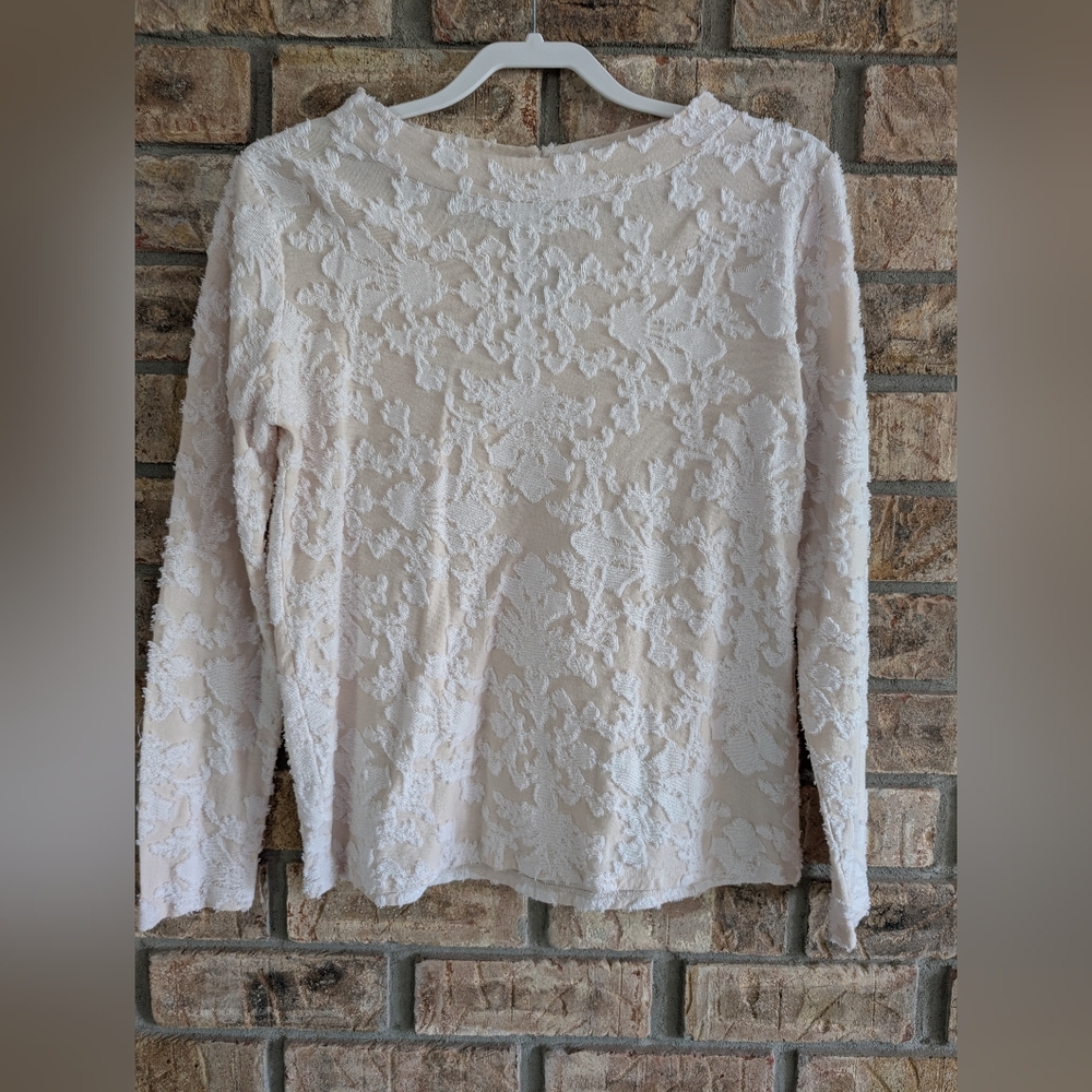 Lace Over Long Sleeved Loft Top